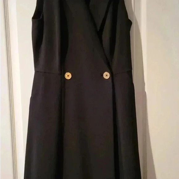 Calvin Klein Women’s Black Doubled Breasted Sleeveless Dress Size 10 Sleeveless - Picture 4 of 13